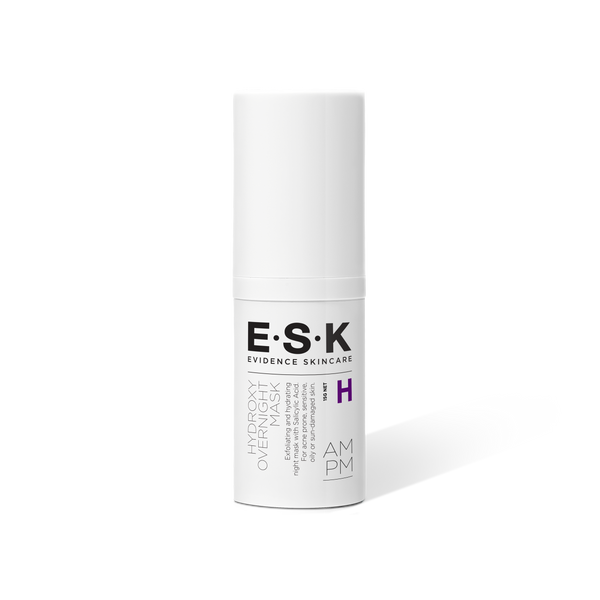 This is ESK's Hydroxy Overnight Mask. It is a Salicylic Acid Serum that can be used as a face mask or as a spot treatment. It is a gentle exfoliator for sensitive or dry skin and acne prone skin. It will keep your skin hydrated whilst exfoliating the deeper layer of the skin. It should be used 2 nights a week.
